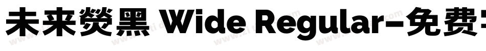 未来熒黑 Wide Regular字体转换